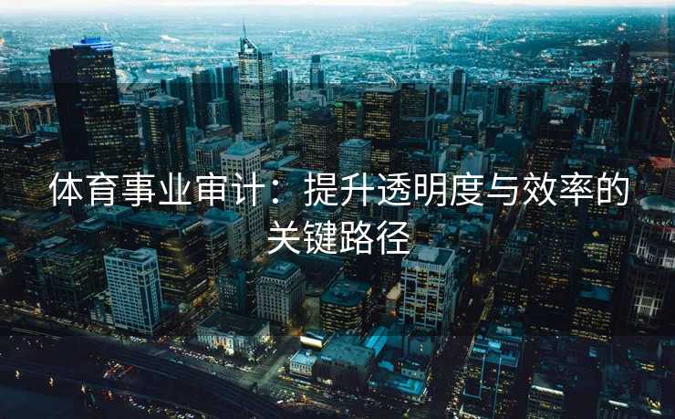 体育事业审计：提升透明度与效率的关键路径