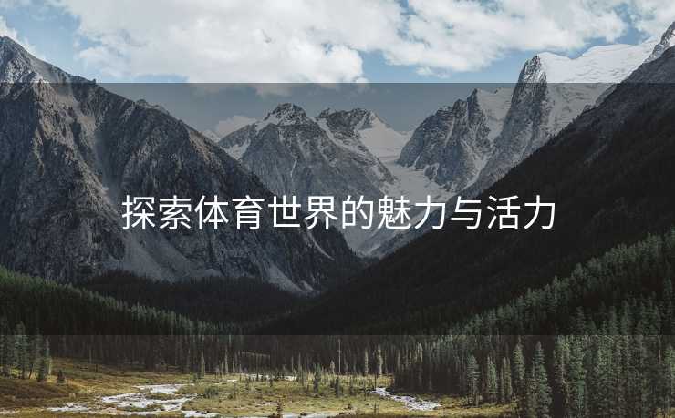 探索体育世界的魅力与活力