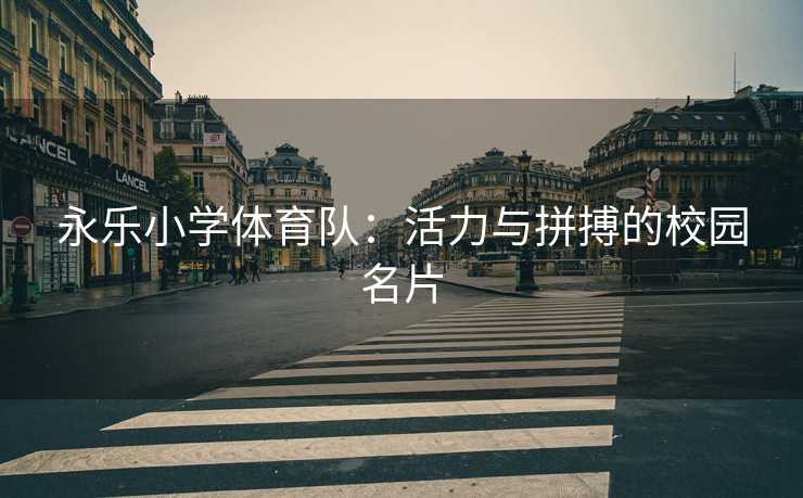 永乐小学体育队：活力与拼搏的校园名片