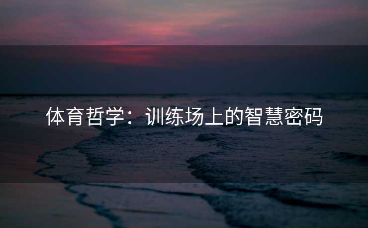 体育哲学：训练场上的智慧密码