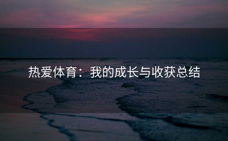 热爱体育：我的成长与收获总结