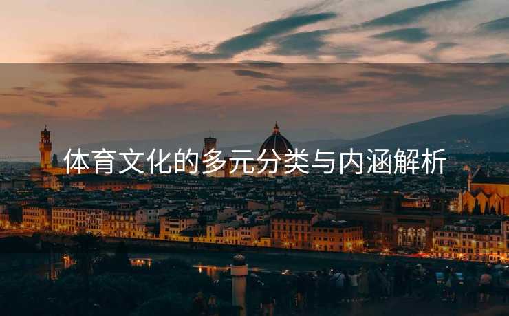 体育文化的多元分类与内涵解析