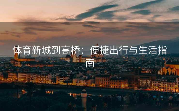 体育新城到高桥：便捷出行与生活指南