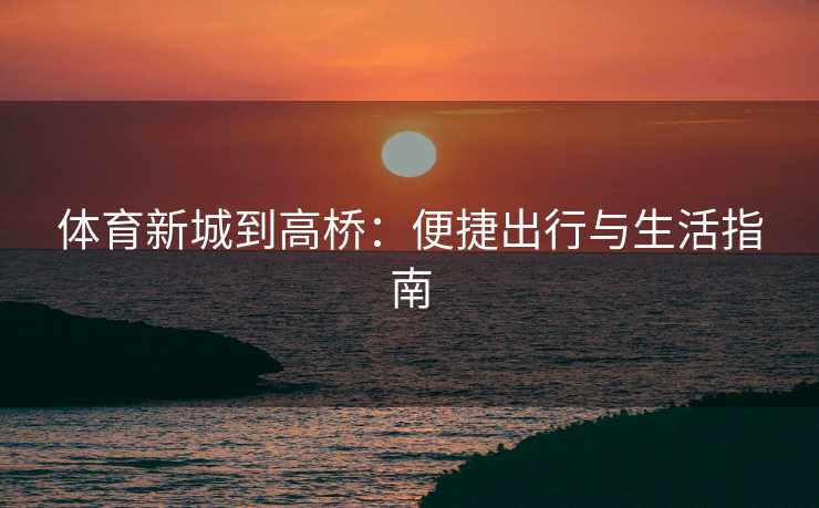 体育新城到高桥：便捷出行与生活指南