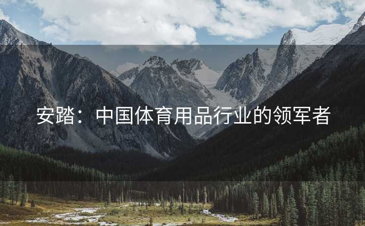 安踏：中国体育用品行业的领军者