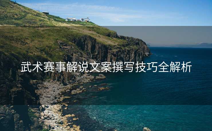 武术赛事解说文案撰写技巧全解析