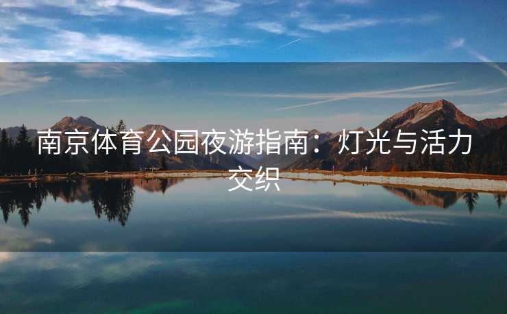南京体育公园夜游指南：灯光与活力交织