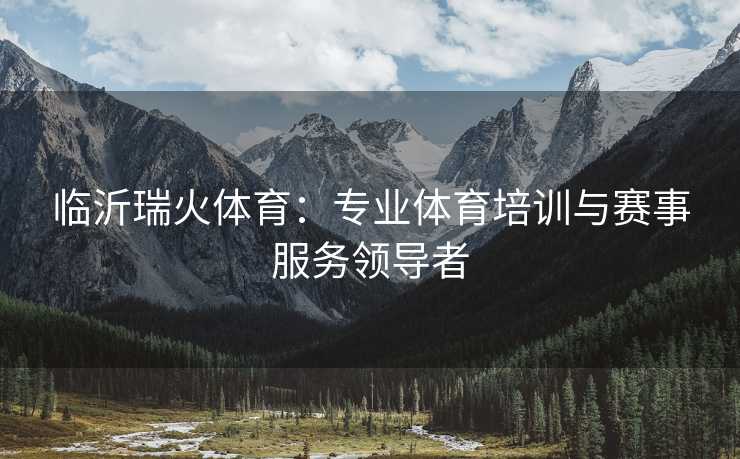 临沂瑞火体育：专业体育培训与赛事服务领导者