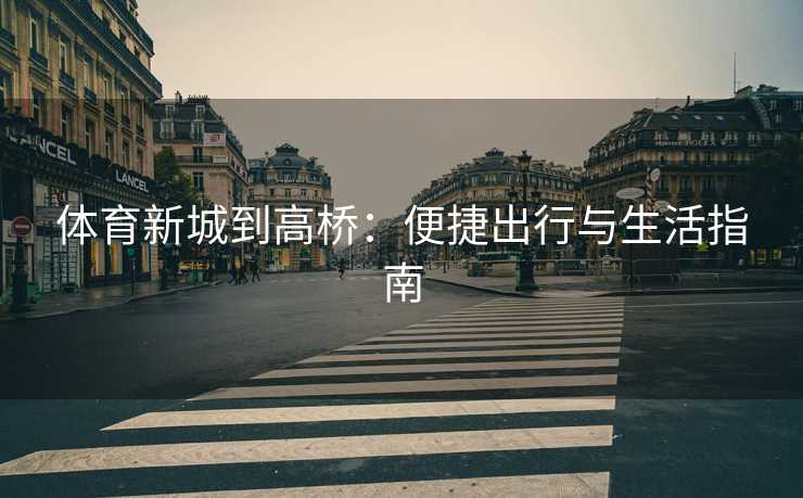 体育新城到高桥：便捷出行与生活指南