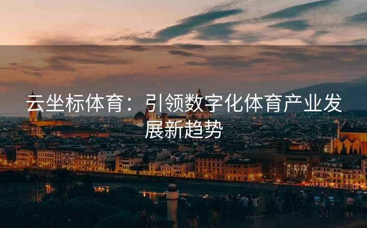 云坐标体育：引领数字化体育产业发展新趋势