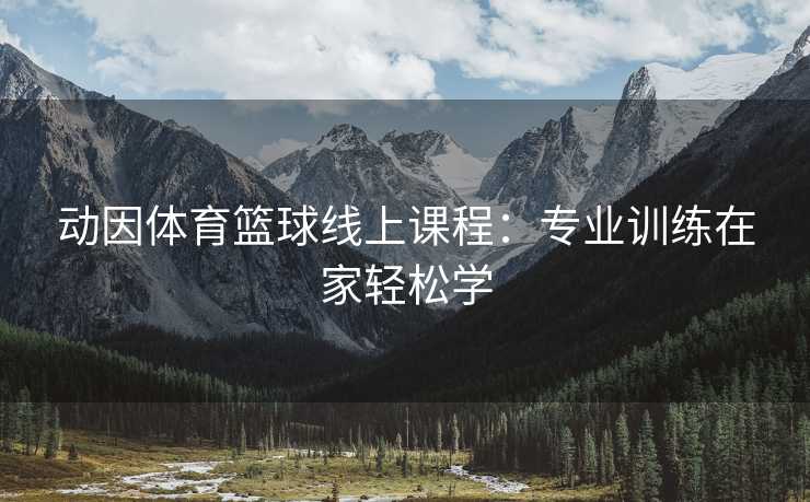 动因体育篮球线上课程：专业训练在家轻松学