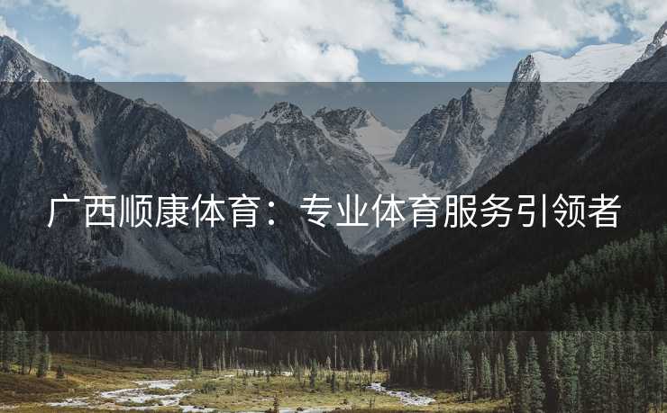 广西顺康体育：专业体育服务引领者