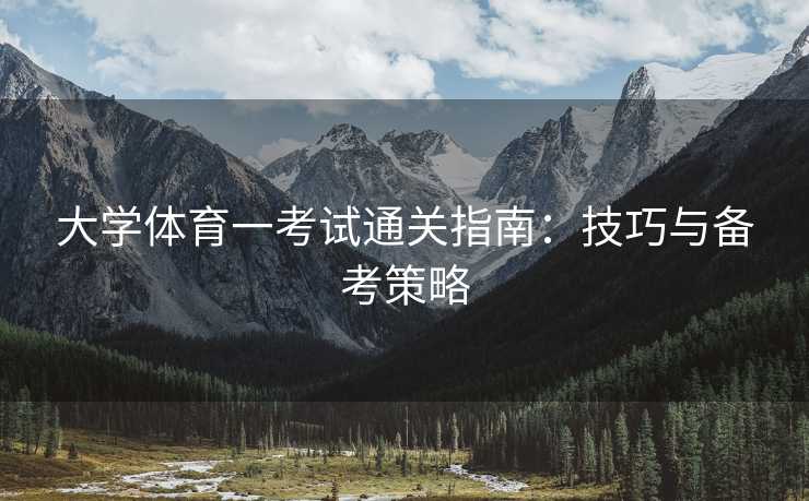 大学体育一考试通关指南：技巧与备考策略