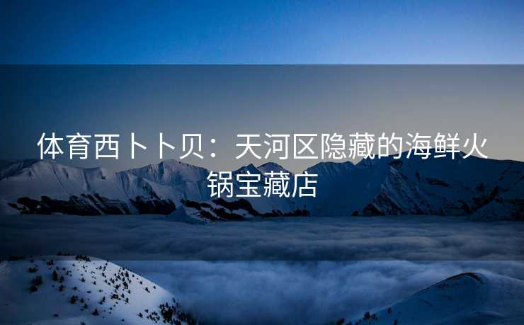 体育西卜卜贝:天河区隐藏的海鲜火锅宝藏店 体育西卜卜贝:天河区隐藏的海鲜火锅宝藏店