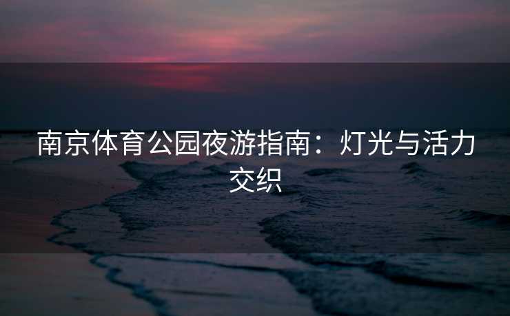 南京体育公园夜游指南：灯光与活力交织