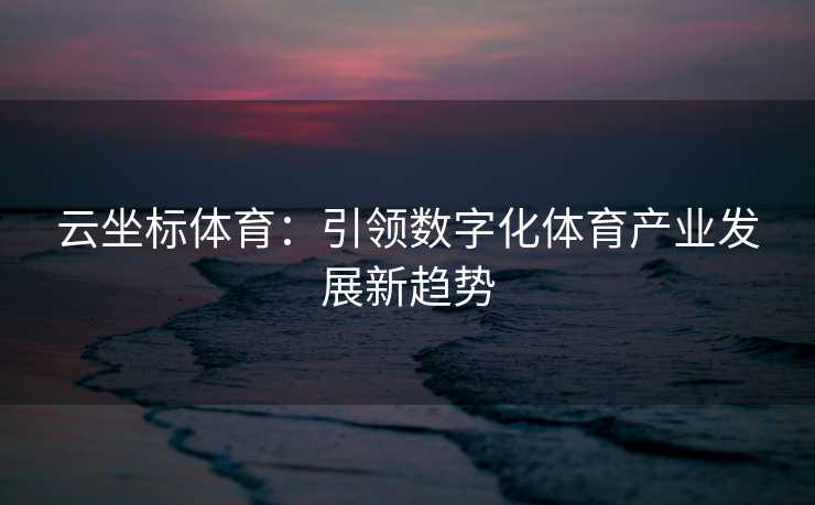 云坐标体育：引领数字化体育产业发展新趋势