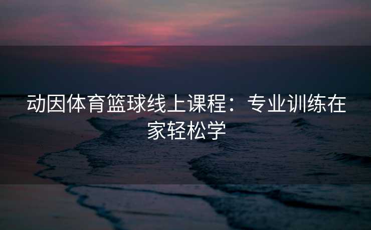 动因体育篮球线上课程：专业训练在家轻松学