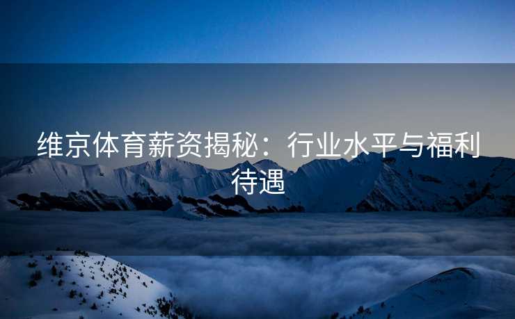 维京体育薪资揭秘：行业水平与福利待遇