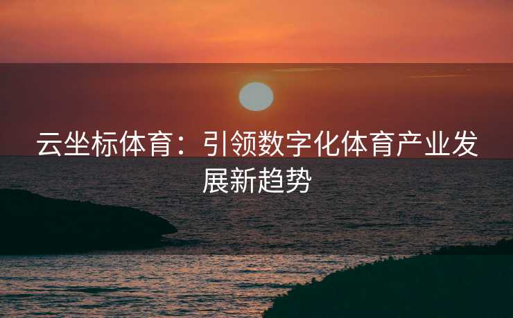云坐标体育：引领数字化体育产业发展新趋势